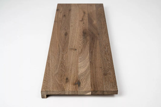 Trepju pakāpiens, palodze, Kūpināts Ozols, Rustic, pilnas lameles, 20 mm, eļļots ar cietā vaska eļļu tonī Dabīgi balts