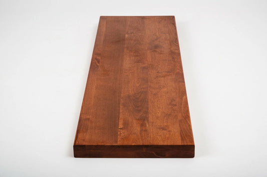 Plaukts, trepju pakāpiens, pretpakāpieni, palodze Bērzs A/B, pilnas lameles, 40 mm, 2 slāņu, Eļļots, tonis Ķirsis