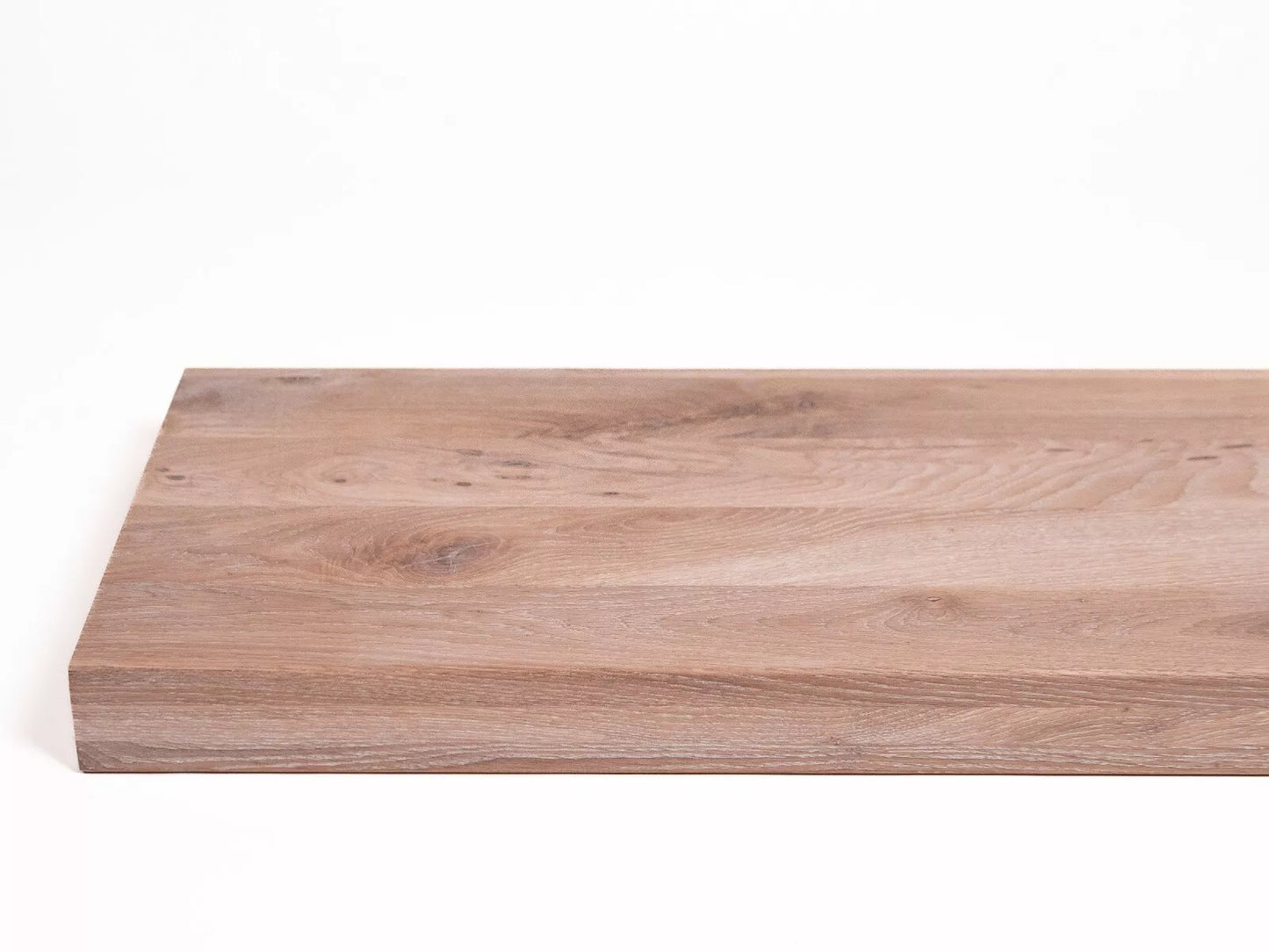 Plaukts, trepju pakāpiens, pretpakāpiens, palodze, Ozols Rustic, pilnas lameles, 52 mm, 3-kārt, Balti eļļots