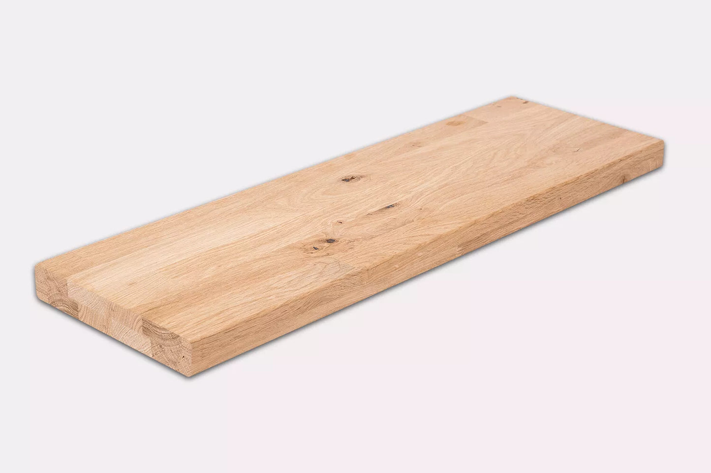 Plaukts, trepju pakāpiens, pretpakāpiens, palodze, Ozols Rustic, audzētas lameles, 40 mm, 2-kārt, eļļots ar cietā vaska eļļu tonī Dabīgi balts