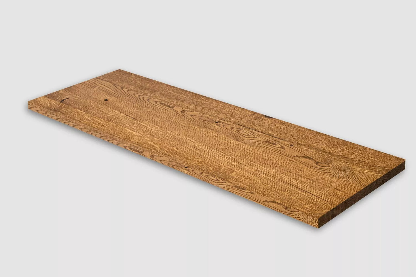 Plaukts, trepju pakāpiens, pretpakāpiens, palodze, Ozols Rustic, pilnas lameles, 16mm, eļļots tonī Antique