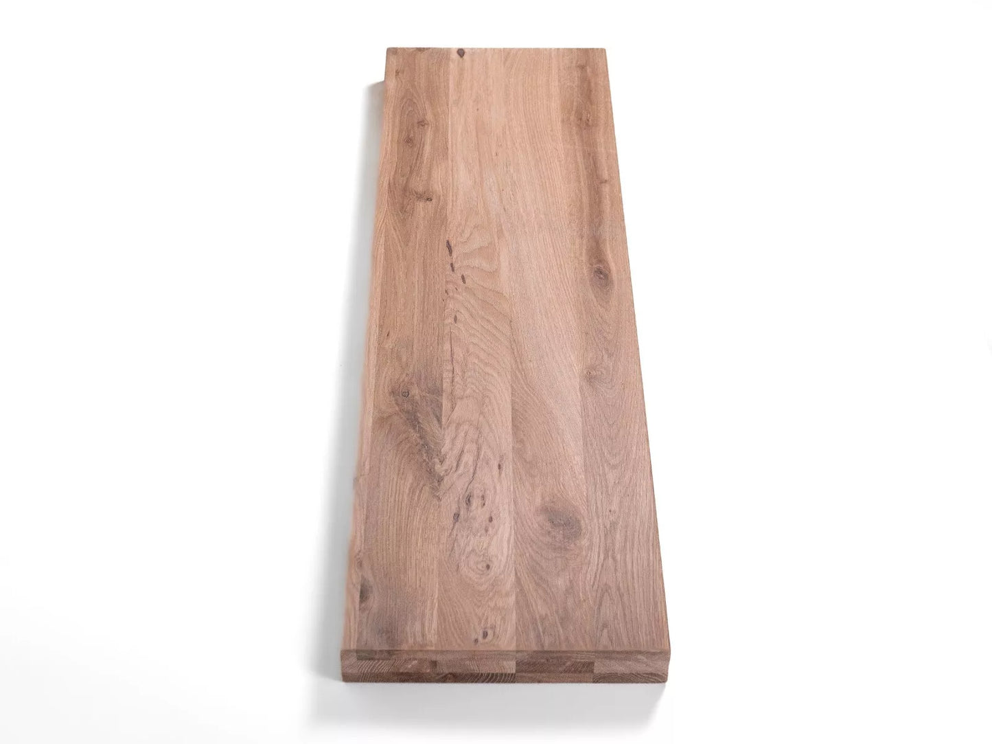Plaukts, trepju pakāpiens, pretpakāpiens, palodze, Ozols Rustic, pilnas lameles, 52 mm, 3-kārt, Balti eļļots