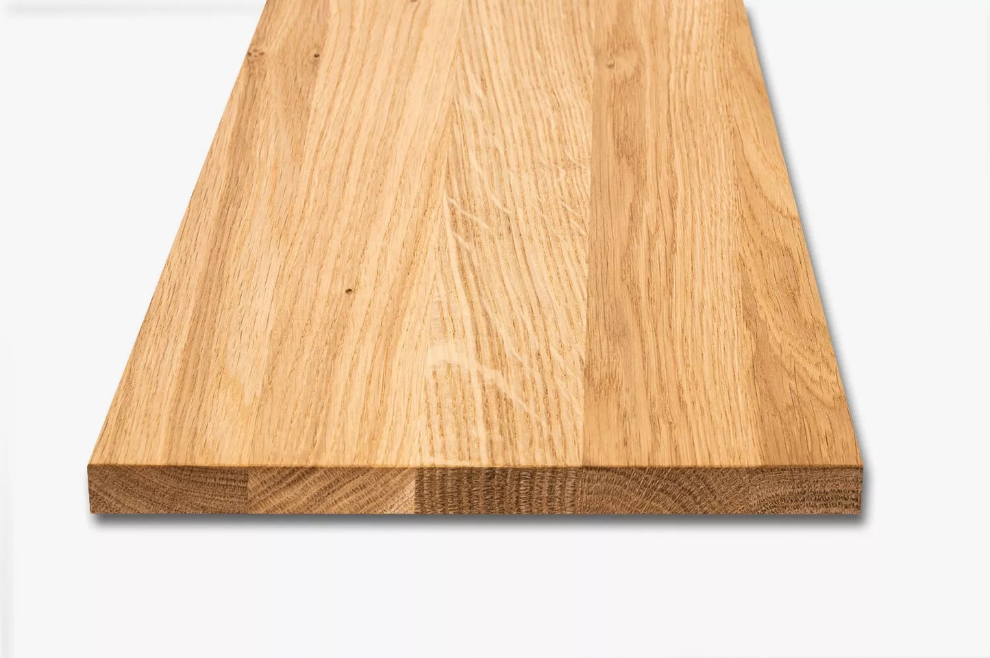 Shelf Stair tread Riser Windowsill Oak A/B, full stave lamellas, 16 mm, Hard wax oil Natural (colourless)