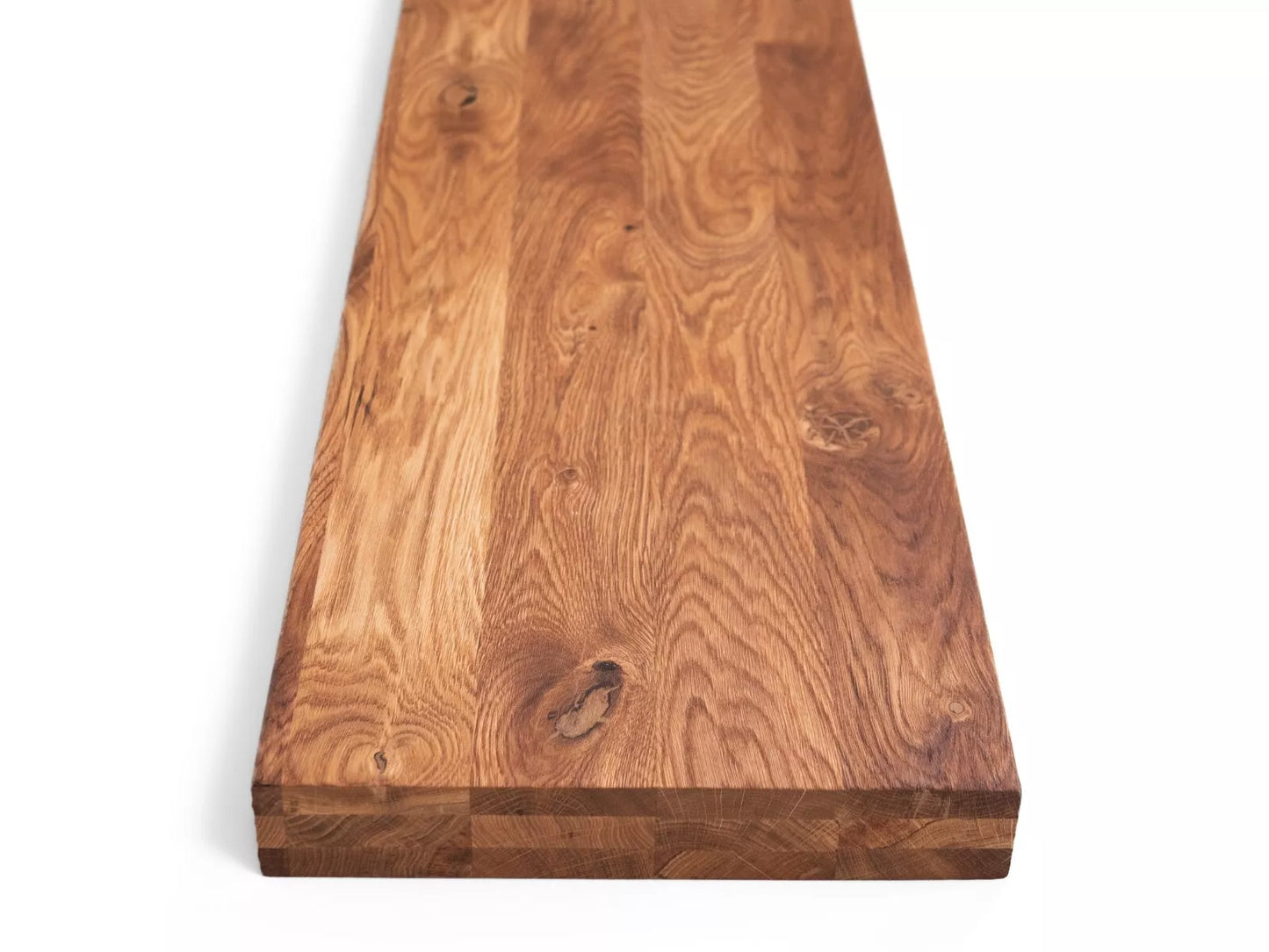 Plaukts, trepju pakāpiens, pretpakāpiens, palodze, Ozols Rustic, pilnas lameles, 52 mm, 3-kārt, Dabīgi eļļots