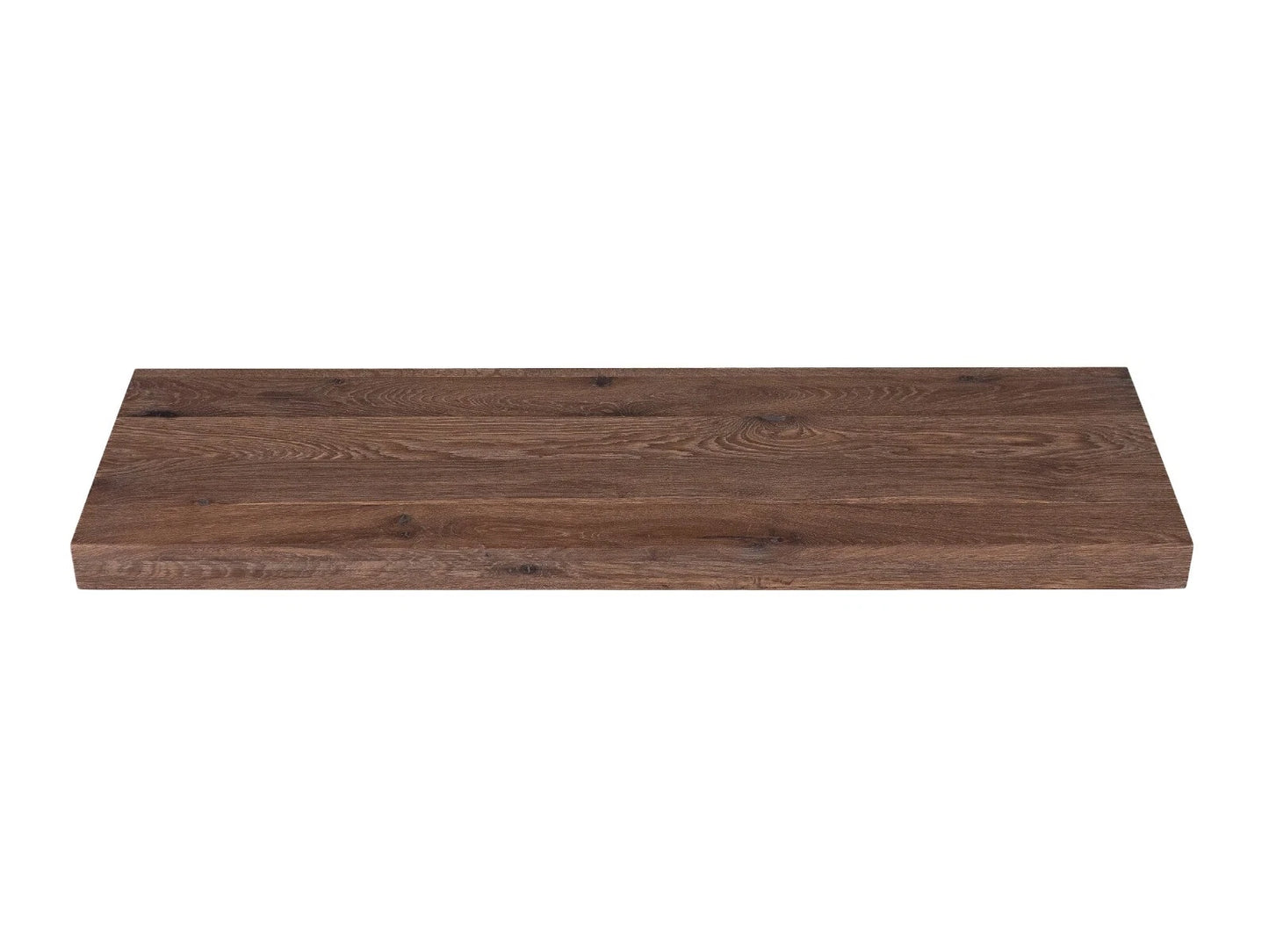 Shelf Stair tread Riser Windowsill Smoked Oak Rustic, full stave lamellas, 52 mm, 3-layer, Hard wax oil Natural white