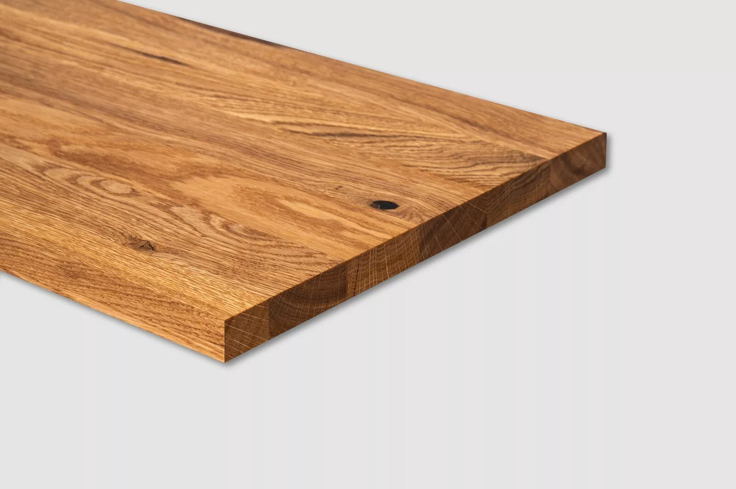 Shelf Stair tread Riser Windowsill Oak Rustic, full stave lamellas, 26 mm, Natural oil