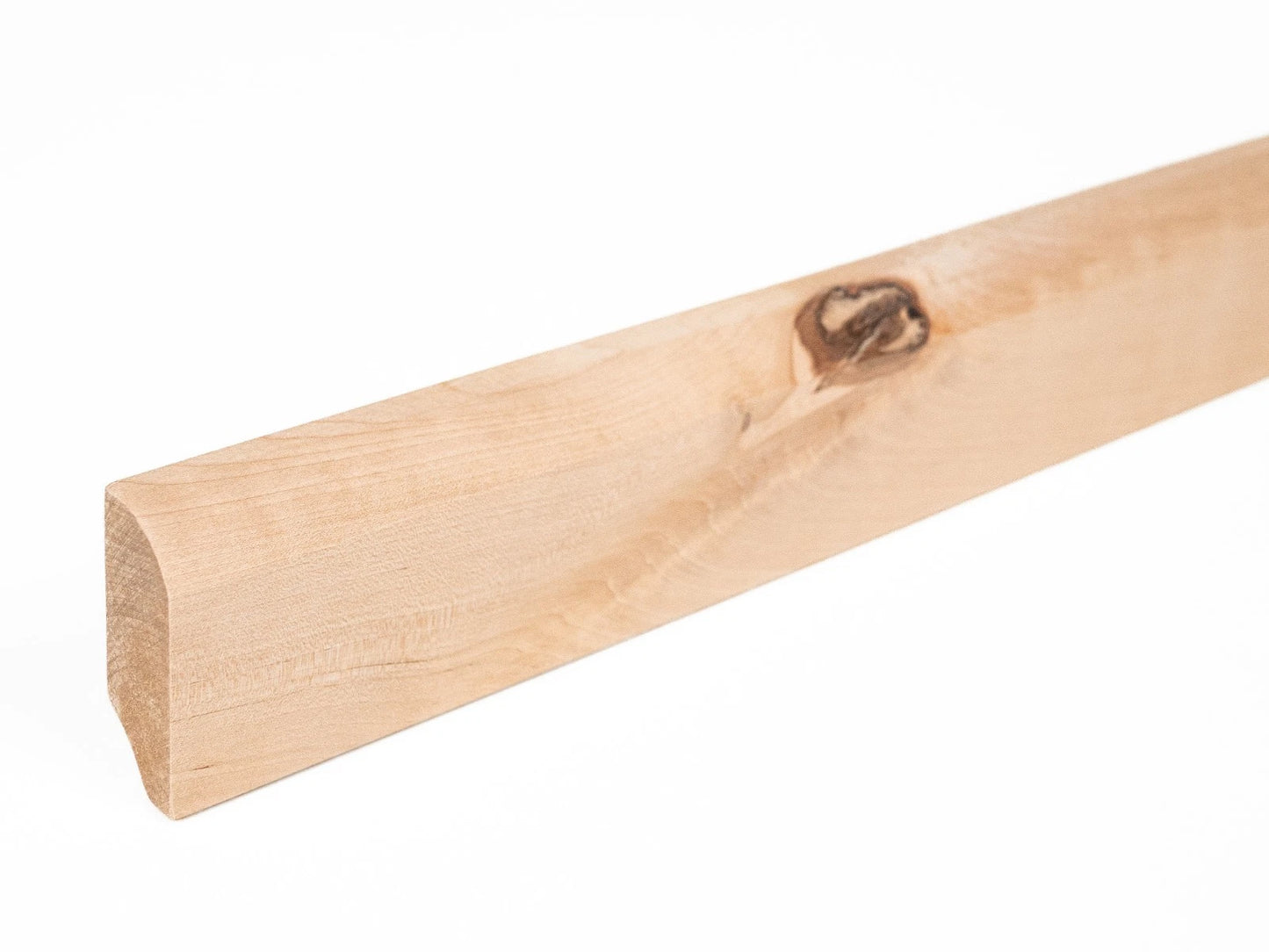 Solid Skirting Board Birch Rustic 24x60mm unfinished 2000 mm with radius 20mm without filling