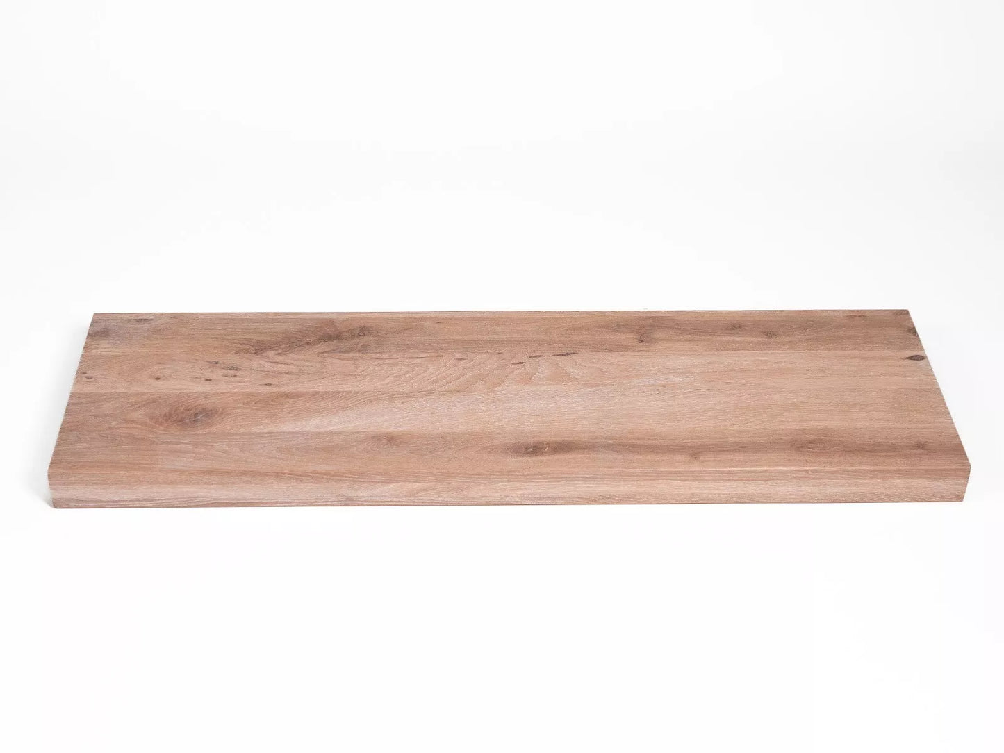 Plaukts, trepju pakāpiens, pretpakāpiens, palodze, Ozols Rustic, pilnas lameles, 52 mm, 3-kārt, Balti eļļots