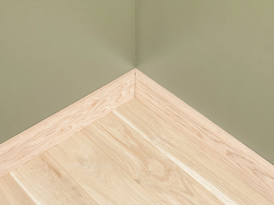 Grīdlīste Osis A/B 24x100mm eļļots ar cietā vaska eļļu tonī Dabīgi balts 2000 mm ar rādiusu 20mm