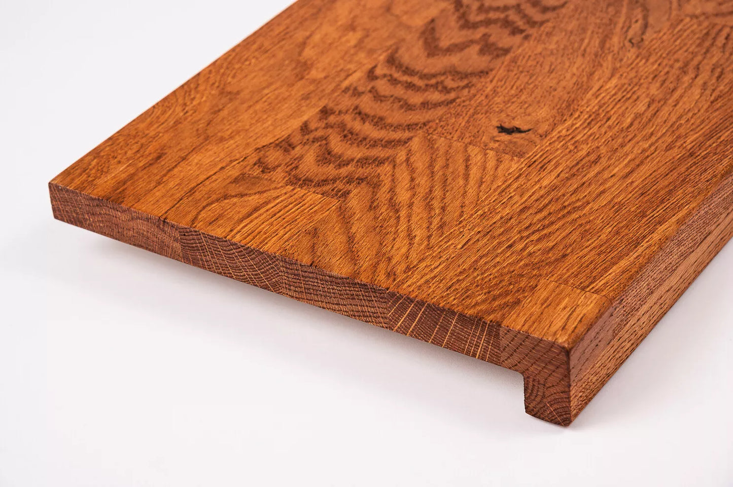 Trepju pakāpiens, palodze, Ozols Rustic, audzētas lameles, 26 mm, eļļots tonī Ķirsis