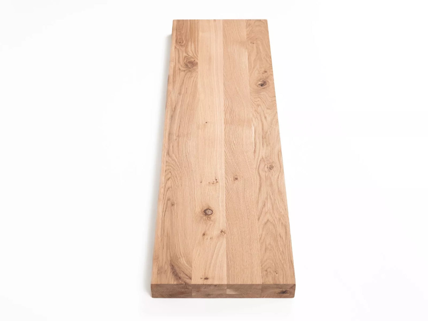 Plaukts, trepju pakāpiens, pretpakāpiens, palodze, Ozols Rustic, pilnas lameles, 52 mm, 3-kārt, eļļots ar cietā vaska eļļu tonī Dabīgi balts