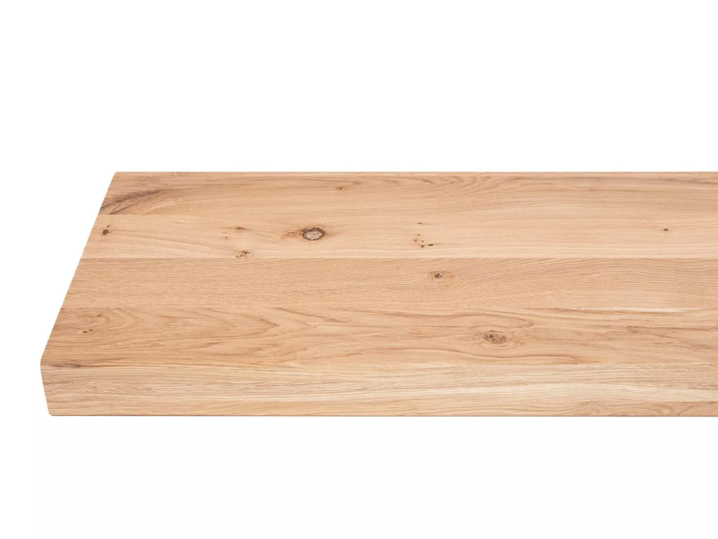Plaukts, trepju pakāpiens, pretpakāpiens, palodze, Ozols Rustic, pilnas lameles, 52 mm, 3-kārt, eļļots ar cietā vaska eļļu tonī Dabīgi balts