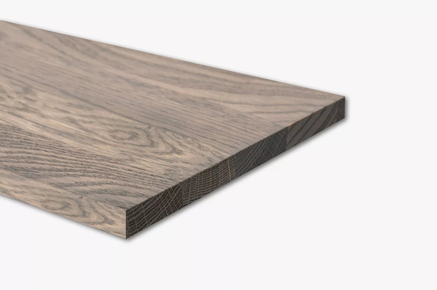 Shelf Stair tread Riser Windowsill Oak A/B, full stave lamellas, 16 mm, Graphite oil