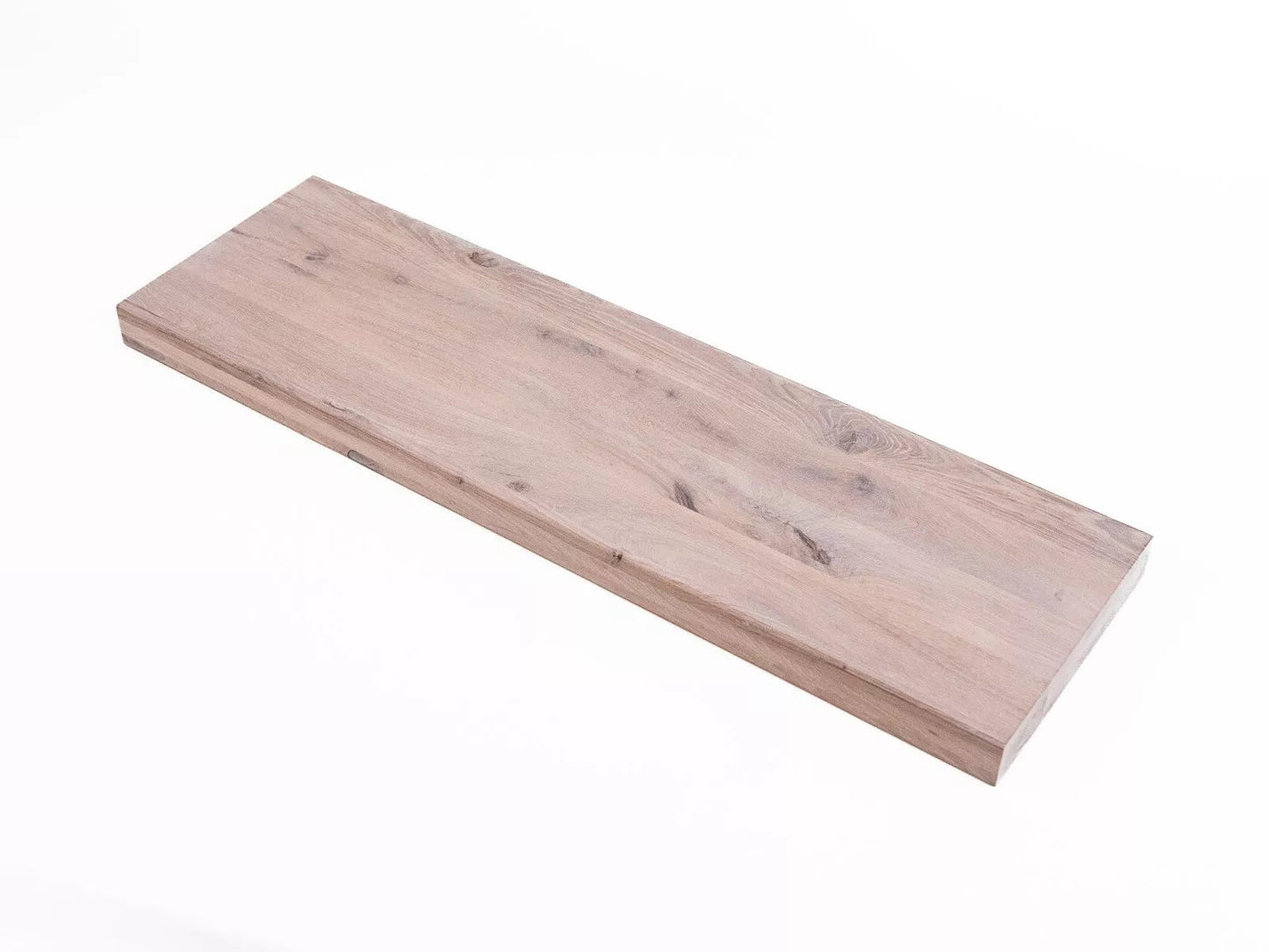 Plaukts, trepju pakāpiens, pretpakāpiens, palodze, Ozols Rustic, pilnas lameles, 52 mm, 3-kārt, Kaļķots balti eļļots