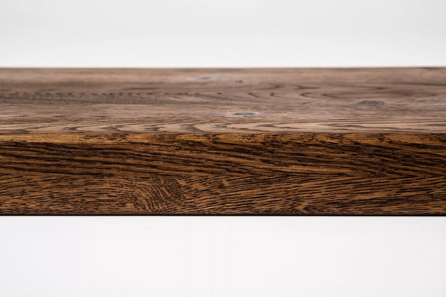Shelf Stair tread Riser Windowsill Oak Rustic, full stave lamellas, 40 mm, 2-layer, Walnut oil