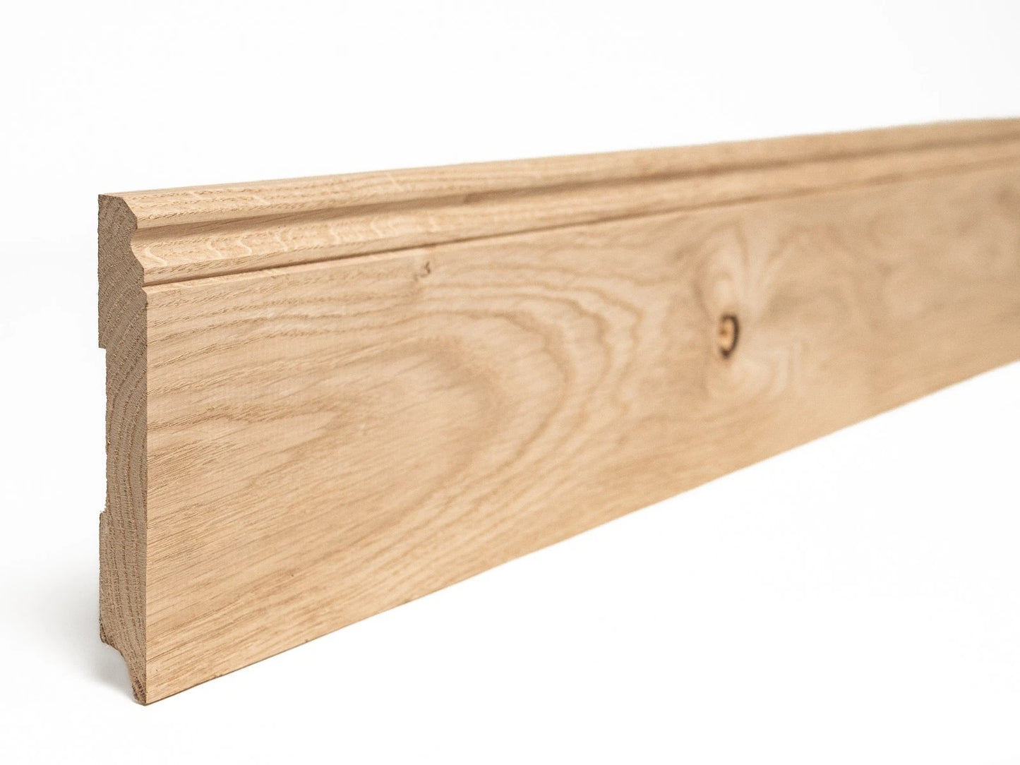 Grīdlīstes Ozols Rustic 20x150mm eļļots ar cietā vaska eļļu tonī Dabīgi balts 1,5-2,5m Hamburgas profils