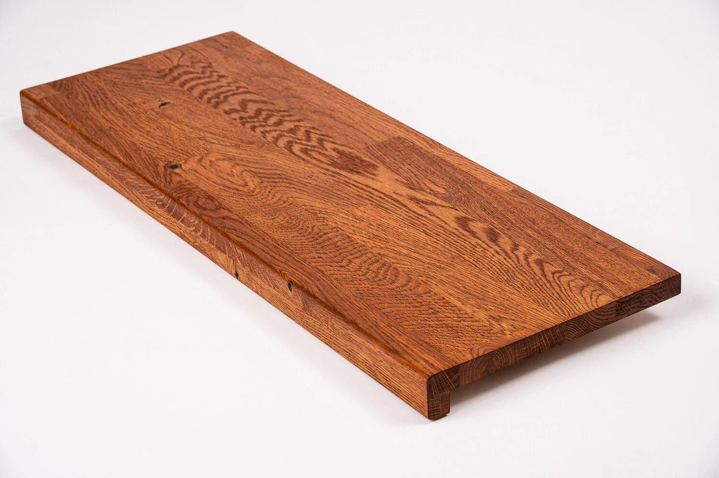 Trepju pakāpiens, palodze, Ozols Rustic, audzētas lameles, 26 mm, eļļots tonī Ķirsis