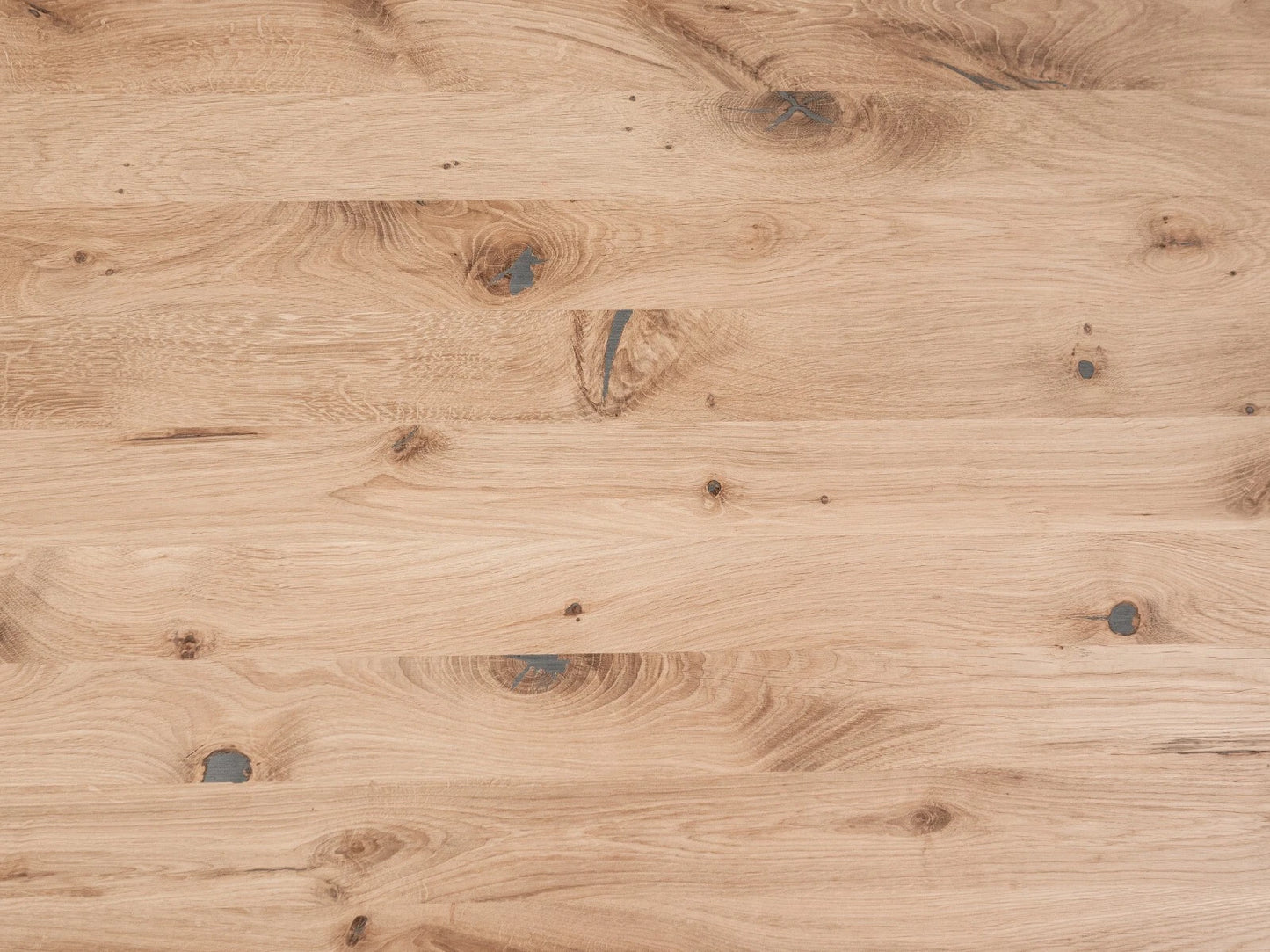 Taisnstūra virsma Ozols Rustic, pilnas lameles, 52 mm, 3-kārt, eļļots ar cietā vaska eļļu tonī Dabīgi balts