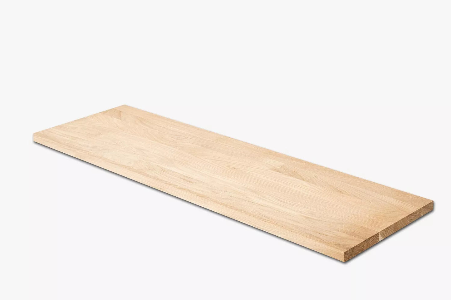 Shelf Stair tread Riser Windowsill Oak A/B, full stave lamellas, 26 mm, Hard wax oil Natural white