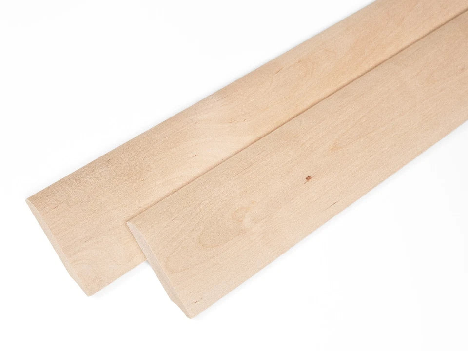 Grīdlīste Bērzs A/B 24x80mm eļļots ar cietā vaska eļļu tonī Dabīgi balts 2000 mm ar rādiusu 20mm