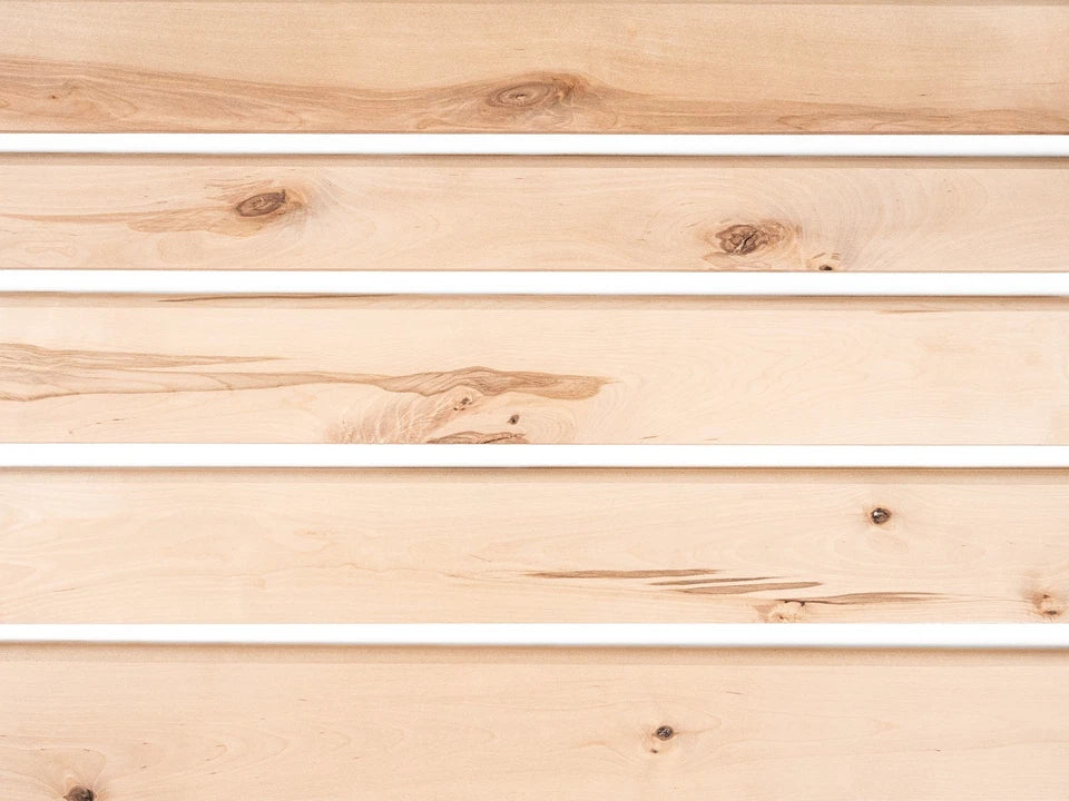Solid Skirting Board Birch Rustic 24x80mm Hard wax oil Natural white 2000 mm with radius 20mm without filling