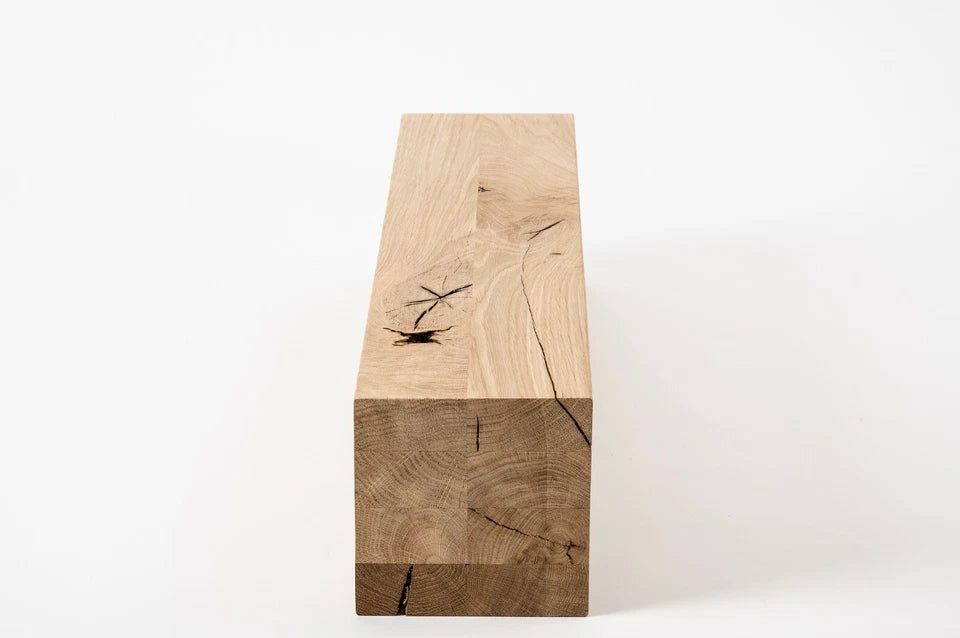 Līmētās ozola koka brusas Rustic 160x160 mm bez virsmas apstrādes