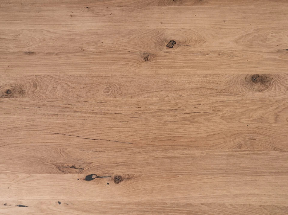 Taisnstūra virsma Ozols Rustic, pilnas lameles, 52 mm, 3-kārt, bez virsmas apstrādes