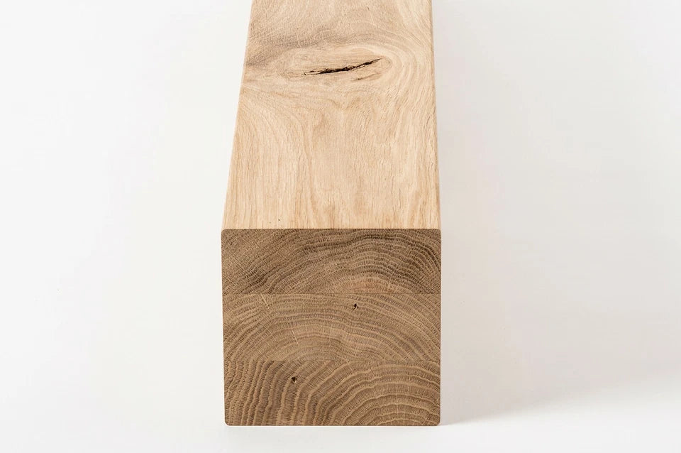 Līmētās ozola koka brusas Rustic 120x120 mm bez virsmas apstrādes