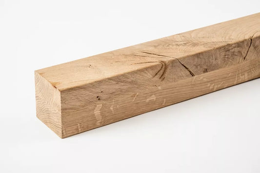 Līmētās ozola koka brusas Rustic 80x80 mm bez virsmas apstrādes