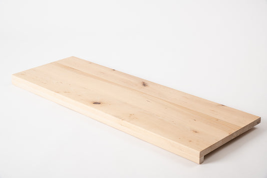 Trepju pakāpiens, palodze, Bērzs Rustic, pilnas lameles, 20 mm, Balti eļļots