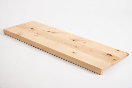 Trepju pakāpiens, palodze, Bērzs Rustic, pilnas lameles, 20 mm, eļļots ar cietā vaska eļļu tonī Dabīgi balts