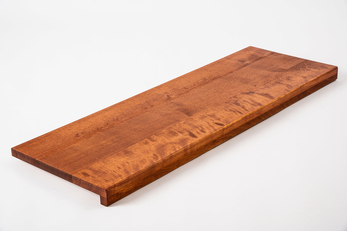 Trepju pakāpiens, palodze, Bērzs Rustic, pilnas lameles, 20 mm, eļļots tonī Ķirsis