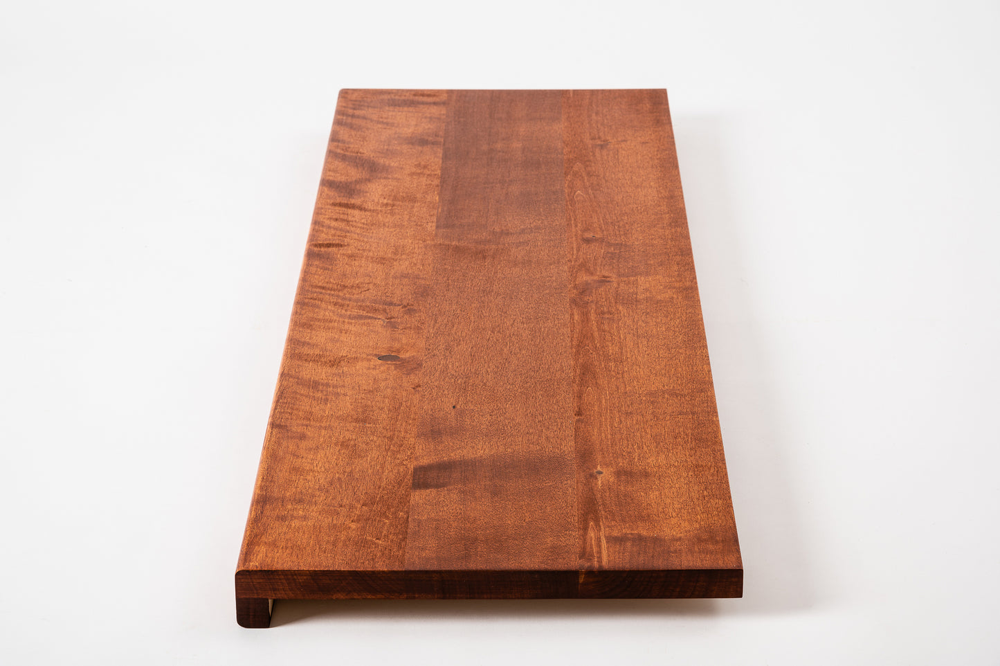 Trepju pakāpiens, palodze, Bērzs Rustic, pilnas lameles, 20 mm, eļļots tonī Ķirsis