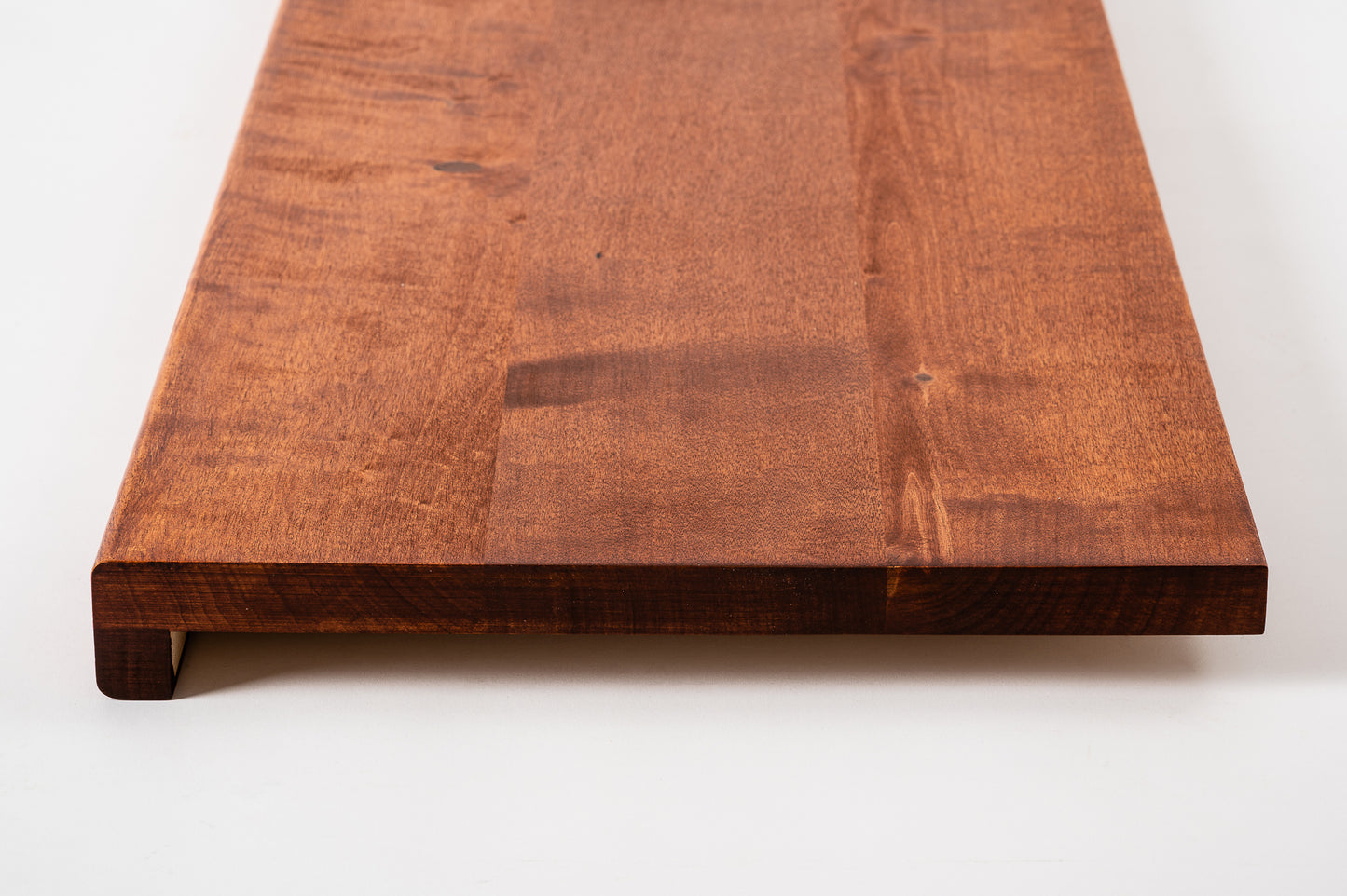 Trepju pakāpiens, palodze, Bērzs Rustic, pilnas lameles, 20 mm, eļļots tonī Ķirsis