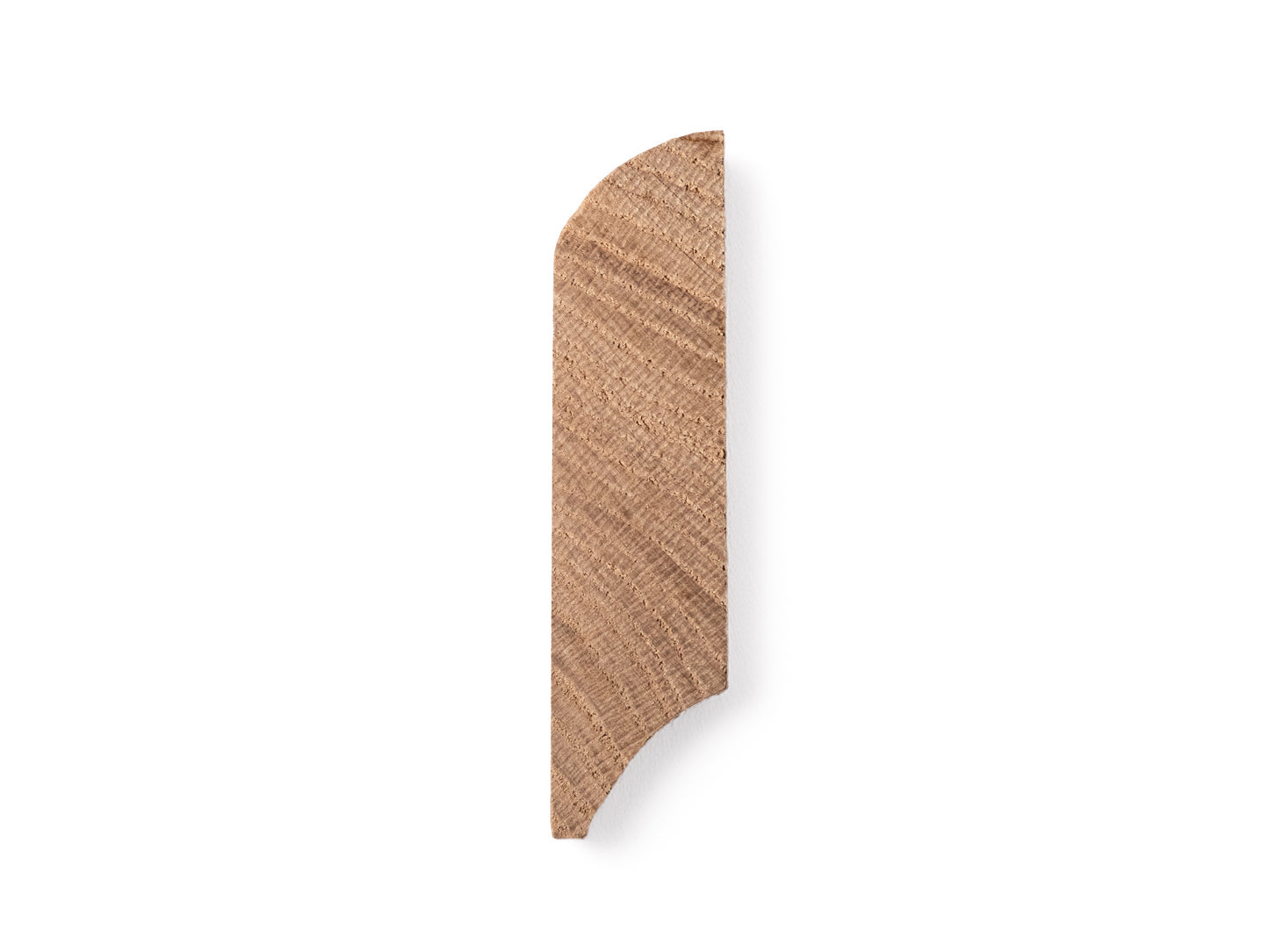 Solid Skirting Board Oak Rustic, 18x70x2000mm with radius 20mm, Hard wax oil Natural white, filled