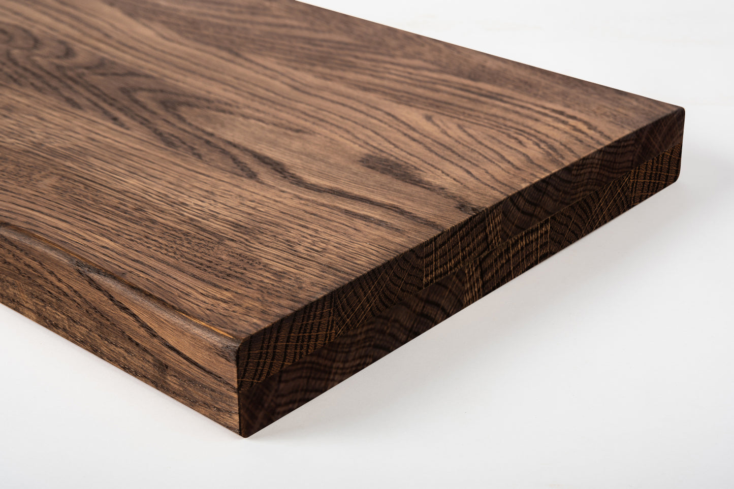 Shelf Stair tread Riser Windowsill Oak A/B, full stave lamellas, 35 mm, 2-layer, Walnut oil
