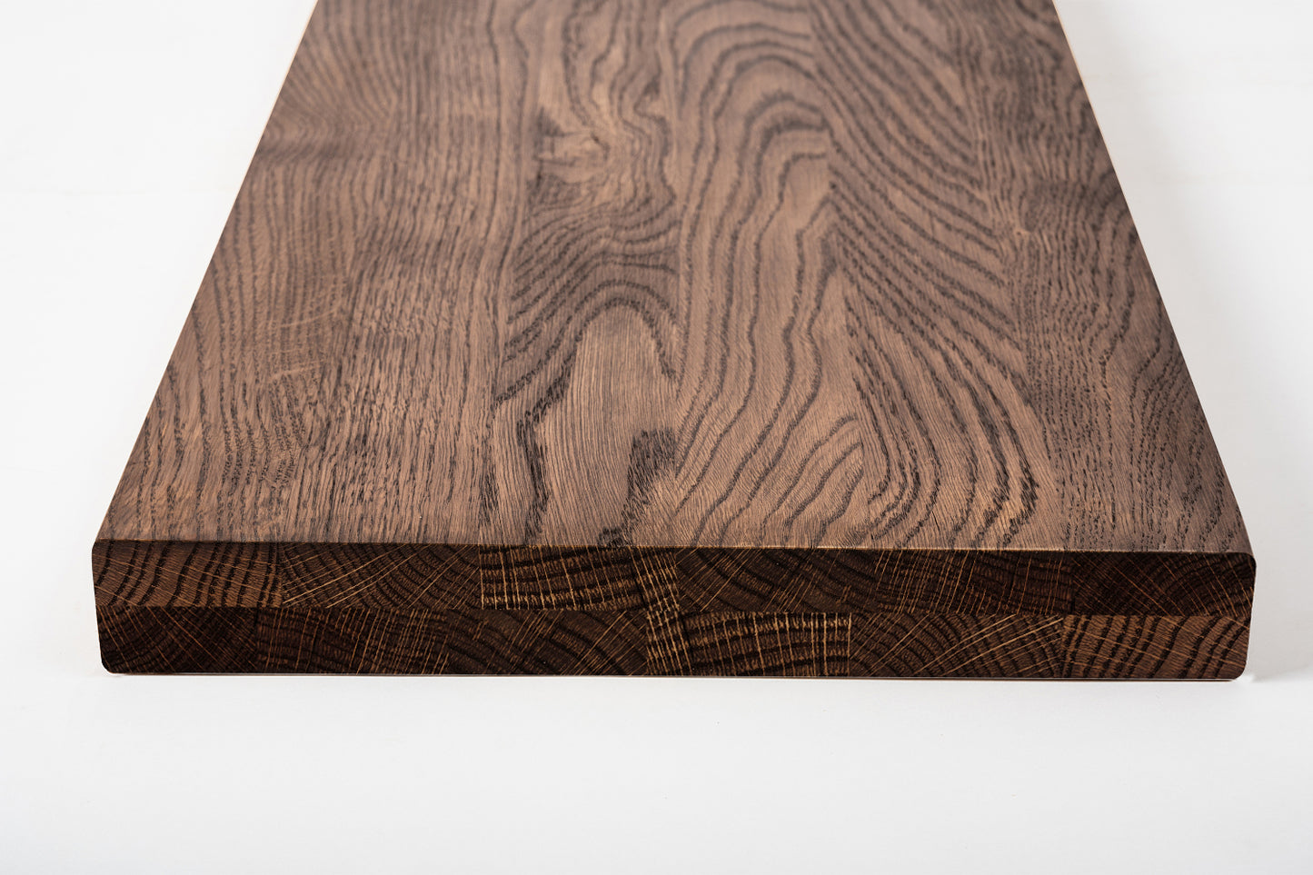 Shelf Stair tread Riser Windowsill Oak A/B, full stave lamellas, 35 mm, 2-layer, Walnut oil