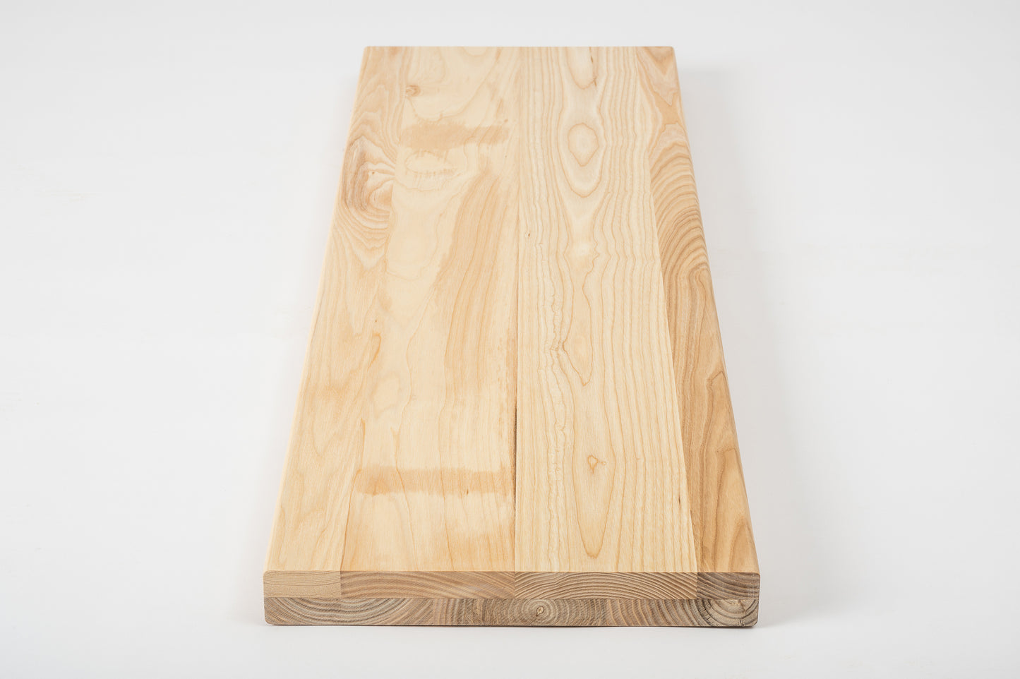 Shelf Stair tread Riser Windowsill Ash A/B, full stave lamellas, 40 mm, 2-layer, Hard wax oil Natural white