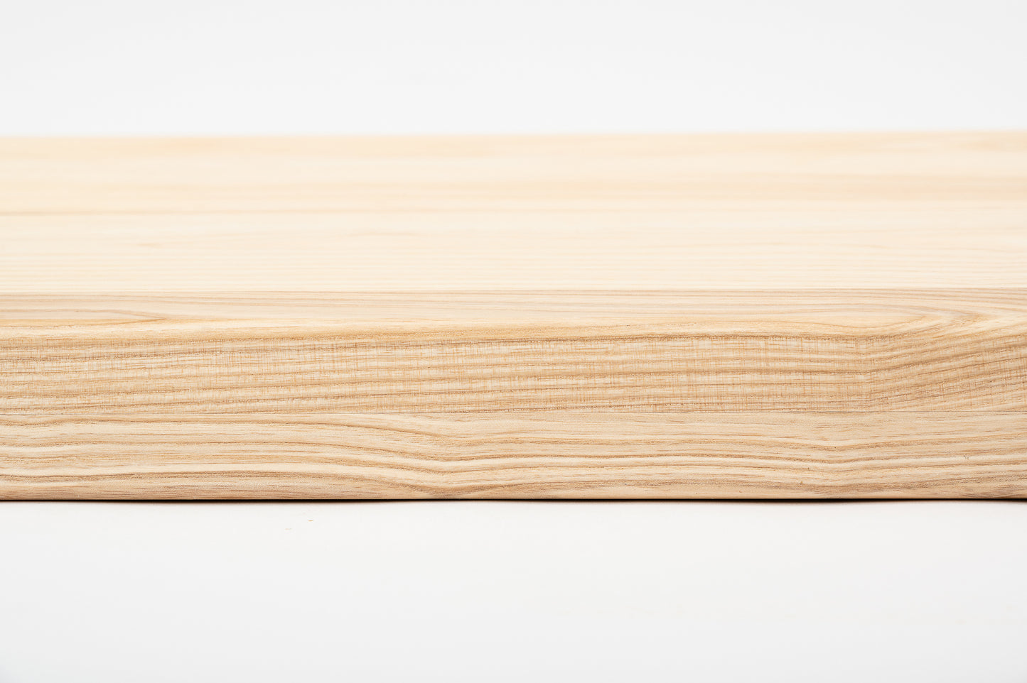 Shelf Stair tread Riser Windowsill Ash A/B, full stave lamellas, 40 mm, 2-layer, Hard wax oil Natural white