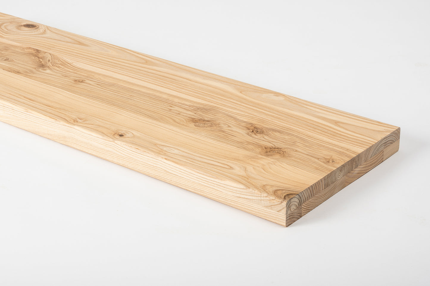 Plaukts, trepju pakāpiens, pretpakāpieni, palodze Osis Rustic, pilnas lameles,  40 mm, 2 slāņu, eļļots ar cietā vaska eļļu tonī Dabīgi balts
