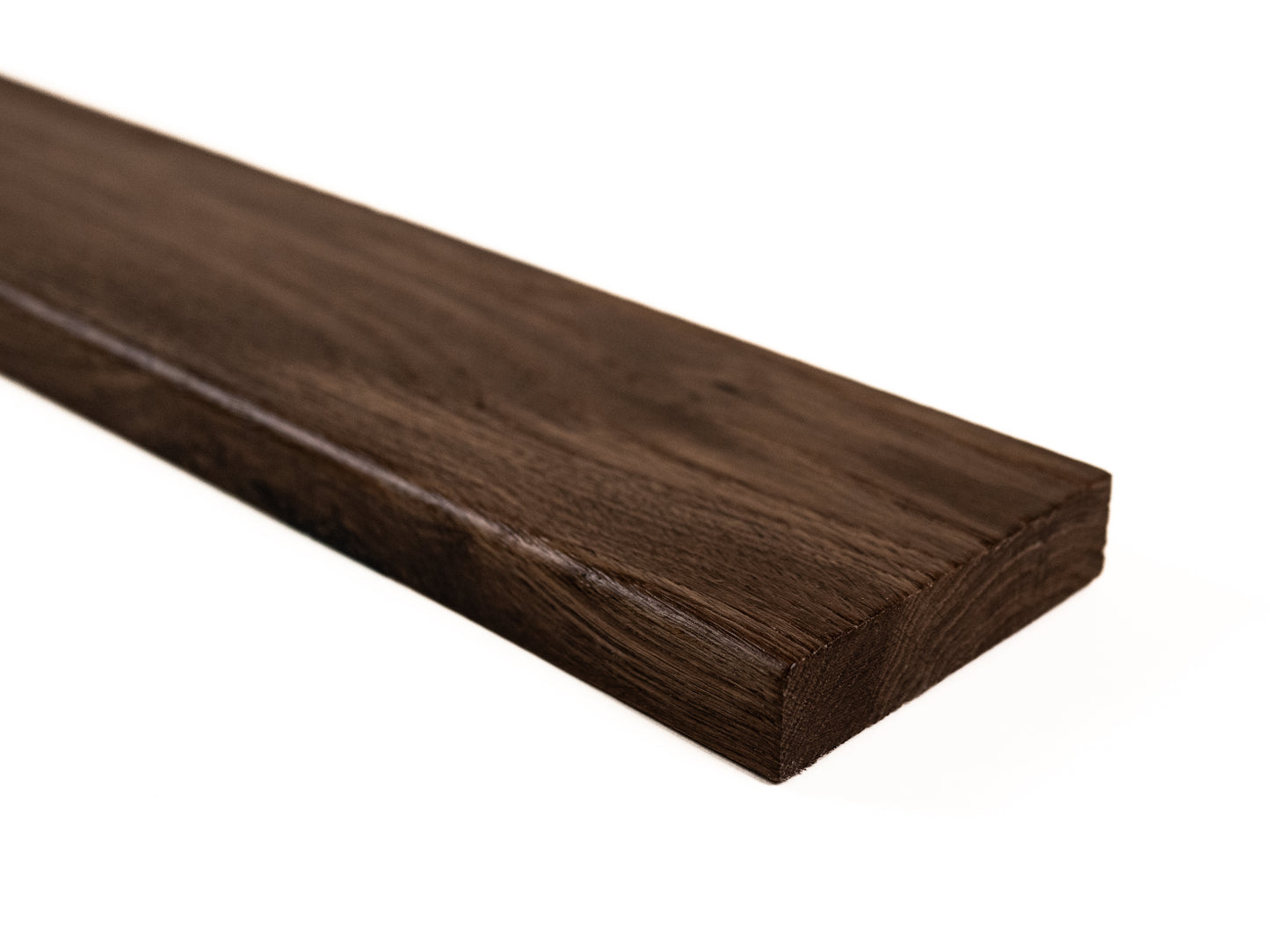 Grīdlīste Kūpināts Ozols Rustic, 18x70x2000mm ar rādiusu, Lakots (matēts), špaktelēta, birstēts