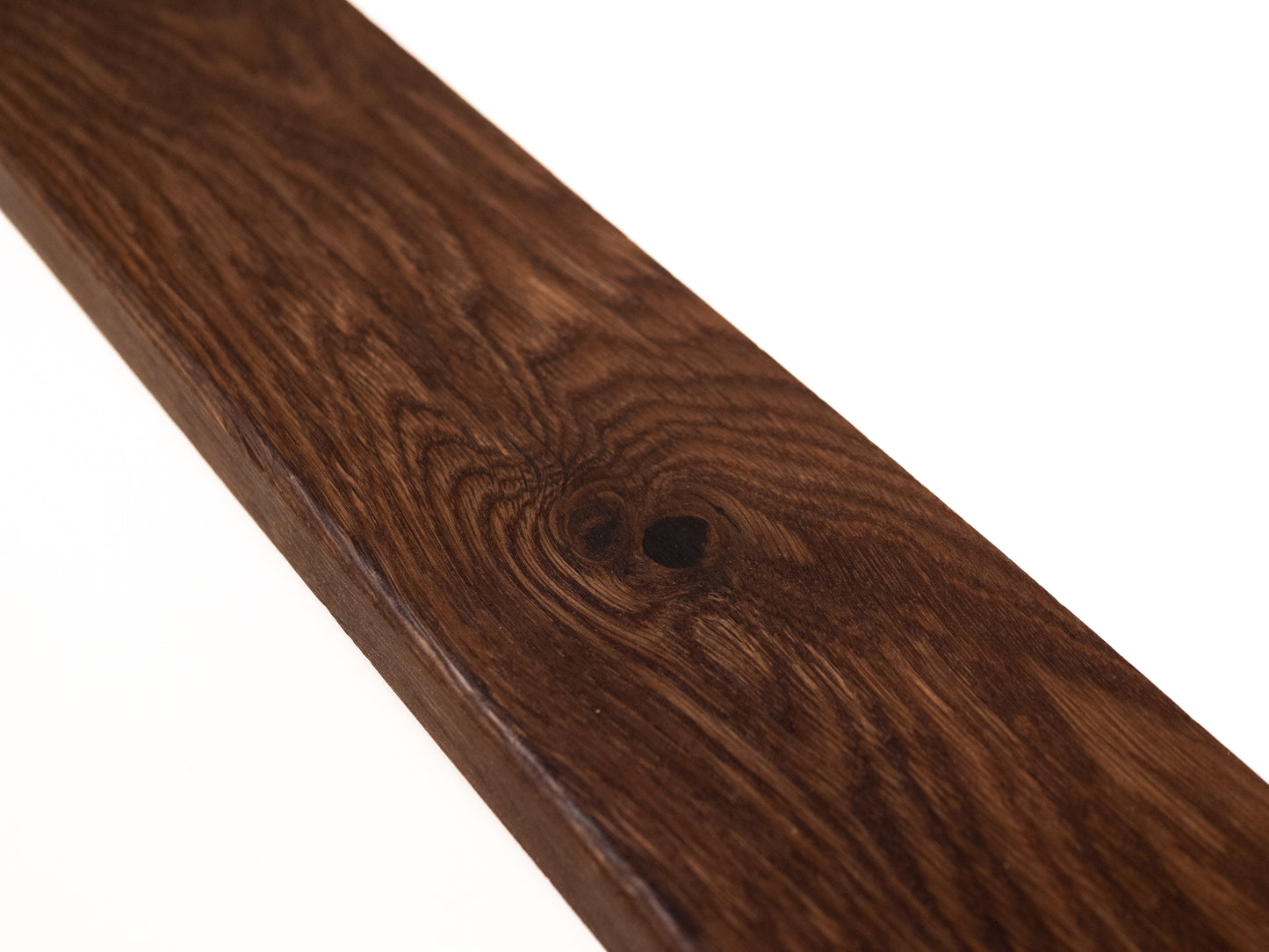 Solid Skirting Board Smoked Oak Rustic, 18x70x2000mm with radius, Natural oil, filled