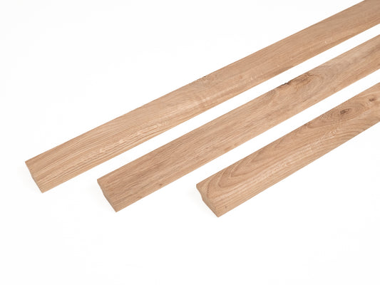 Solid Skirting Board Oak Rustic 20x50mm unfinished 0,8-1,5m with radius 20mm without filling