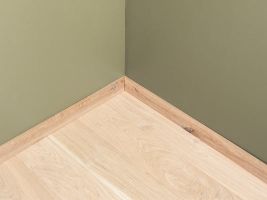Solid Skirting Board Oak Rustic 20x50mm unfinished 0,8-1,5m with radius 20mm