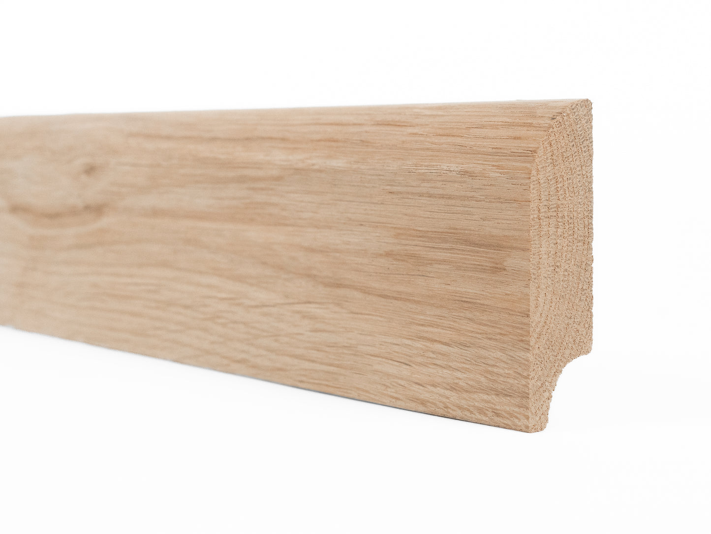 Solid Skirting Board Oak Rustic 20x90mm unfinished 1,5-2,5m with radius 20mm
