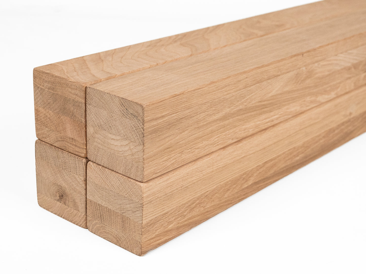 Līmētās ozola koka brusas A/B 70x70 mm bez virsmas apstrādes