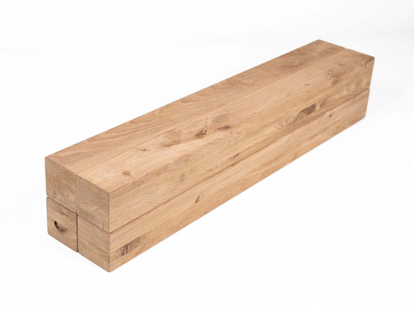 Līmētās ozola koka brusas Rustic 70x70 mm bez virsmas apstrādes