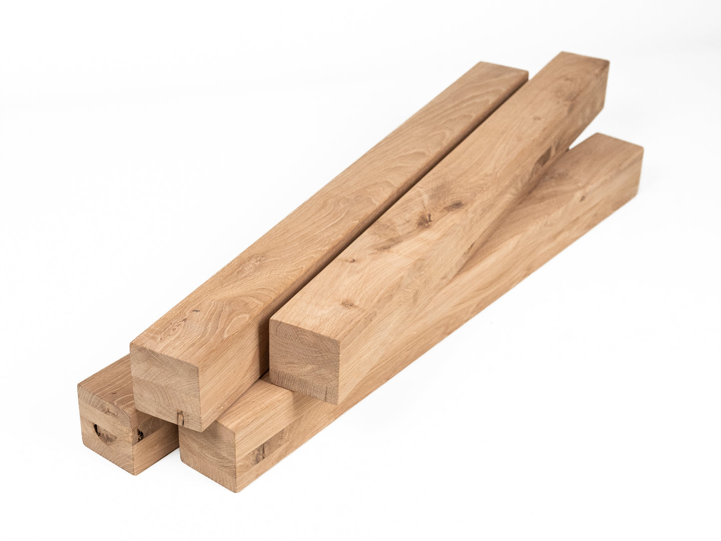 Līmētās ozola koka brusas Rustic 70x70 mm bez virsmas apstrādes