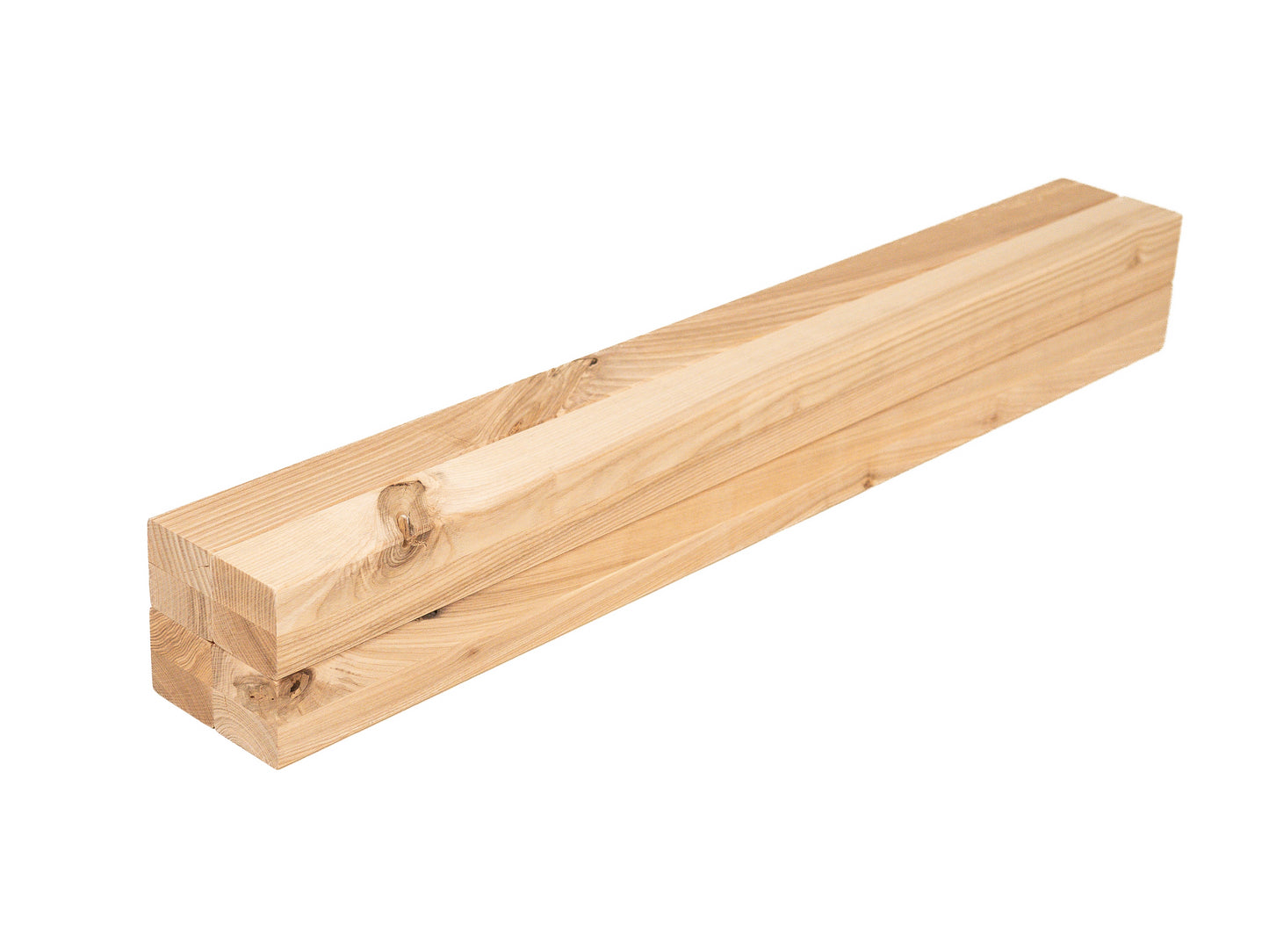 Līmētās oša koka brusas Rustic 50x50 mm bez virsmas apstrādes