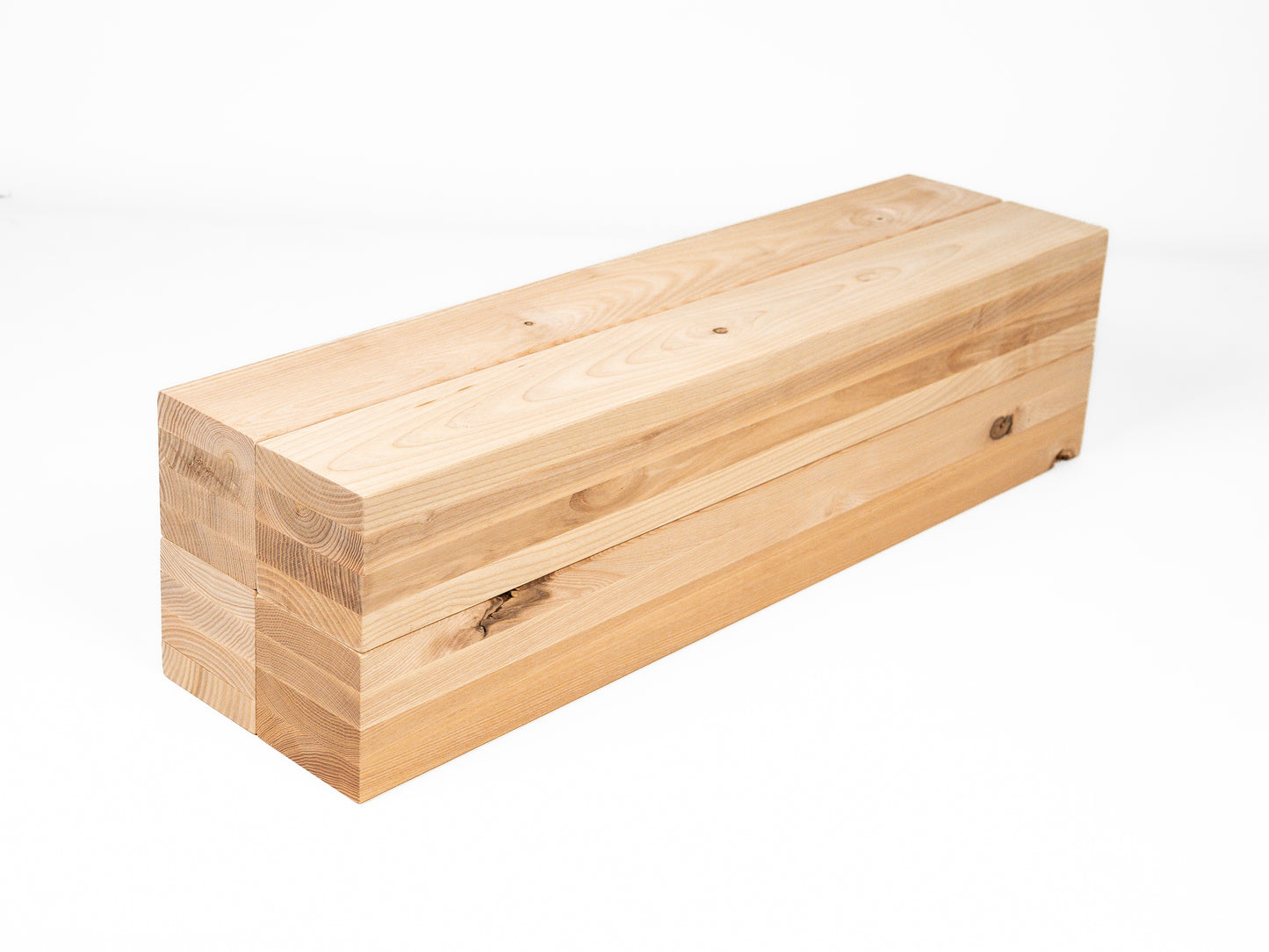 Līmētās oša koka brusas Rustic 100x100 mm eļļots ar cietā vaska eļļu tonī Dabīgi balts